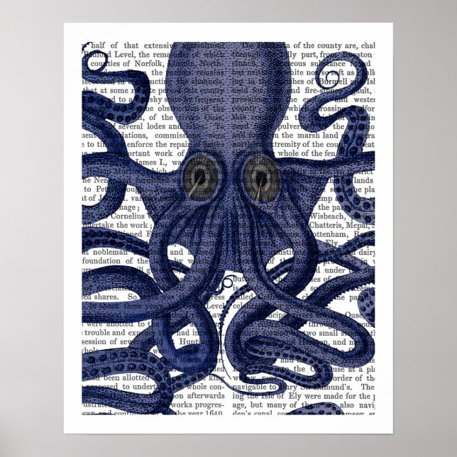 Oktopus hoch Nah Poster (Vorne)