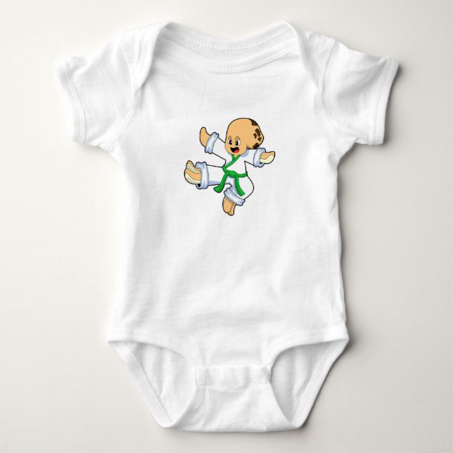 Oktopus im Karate der Kampfkünste Baby Strampler (Vorderseite)