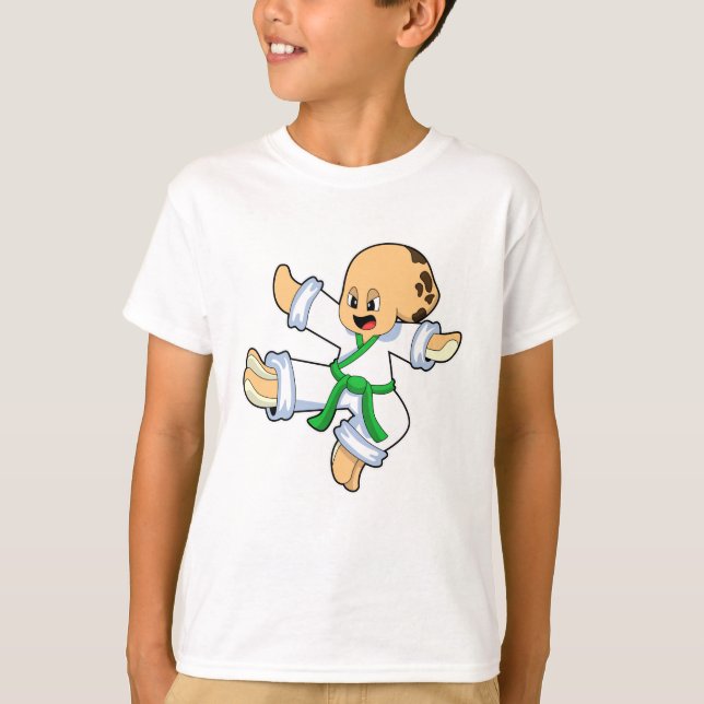 Oktopus im Karate der Kampfkünste T-Shirt (Vorderseite)