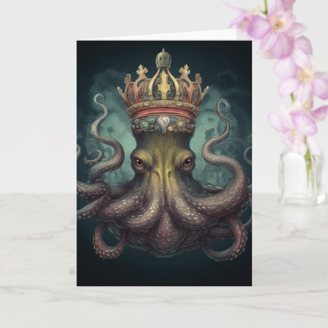Oktopus in kronischen jeden Anlässen Karte (Orchidee)