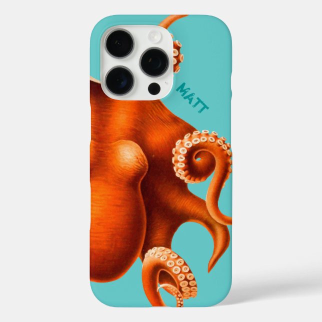 Oktopus iPhone 16 Pro Hülle (Rückseite)