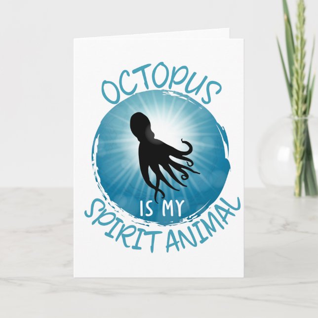 Oktopus ist mein Geistentier Karte (Vorderseite)