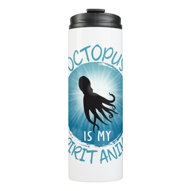Oktopus ist mein Geistentier Thermosbecher (Vorderseite)