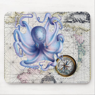 Oktopus Karte Nautica Mousepad
