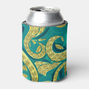 Oktopus können Aquamarin und Gold kühlen Dosenkühler