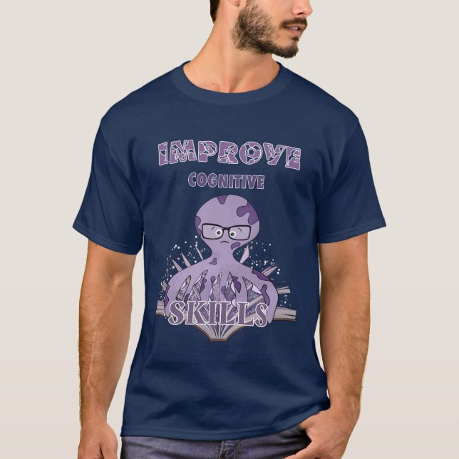 Oktopus lesen T-Shirt (Vorderseite)
