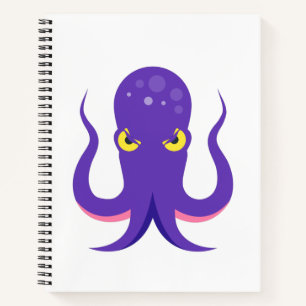 Oktopus Lila Tintenfisch Notizbuch