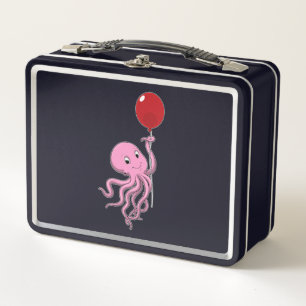 Oktopus mit Ballon Metall Brotdose