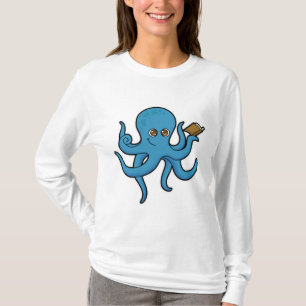 Oktopus mit Buch T-Shirt