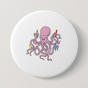 Oktopus mit Crayon Button