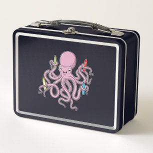 Oktopus mit Crayon Metall Brotdose