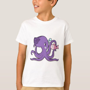 Oktopus mit Fisch.PNG T-Shirt