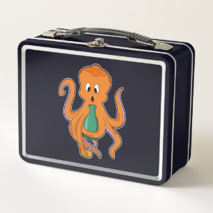 Oktopus mit Flasche.PNG Metall Brotdose