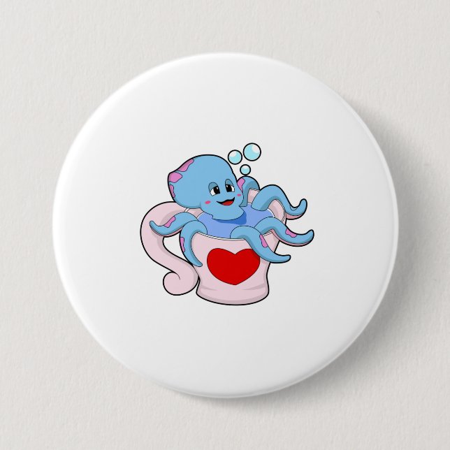 Oktopus mit Herzschlag.PNG Button (Vorderseite)