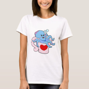 Oktopus mit Herzschlag.PNG T-Shirt