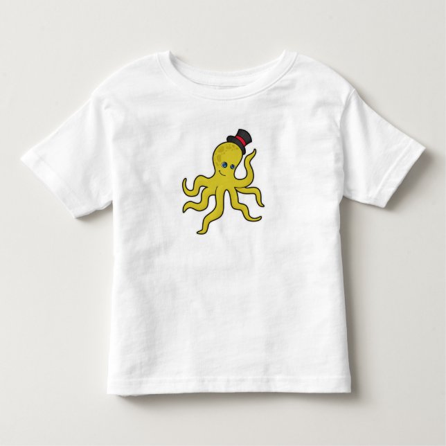 Oktopus mit Hut Kleinkind T-shirt (Vorderseite)