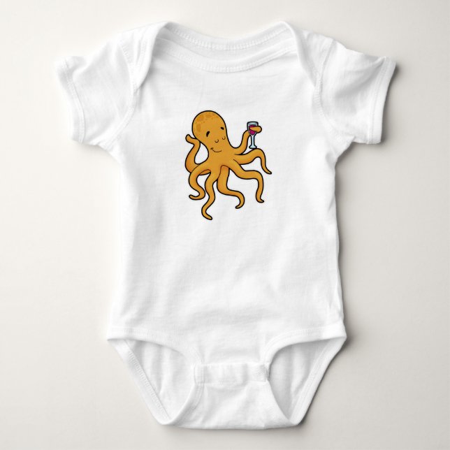 Oktopus mit Juckreiz Baby Strampler (Vorderseite)