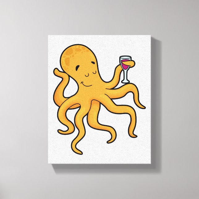 Oktopus mit Juckreiz Leinwanddruck (Vorderseite)