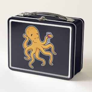 Oktopus mit Juckreiz Metall Brotdose