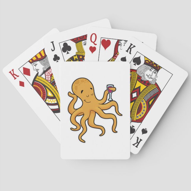 Oktopus mit Juckreiz Spielkarten (Rückseite)