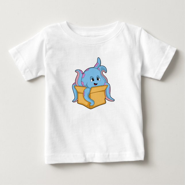 Oktopus mit Packet.PNG Baby T-shirt (Vorderseite)