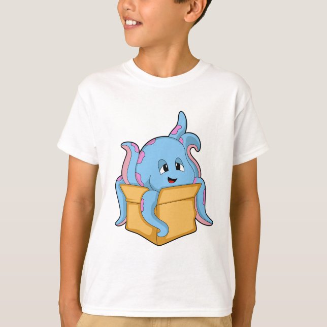 Oktopus mit Packet.PNG T-Shirt (Vorderseite)