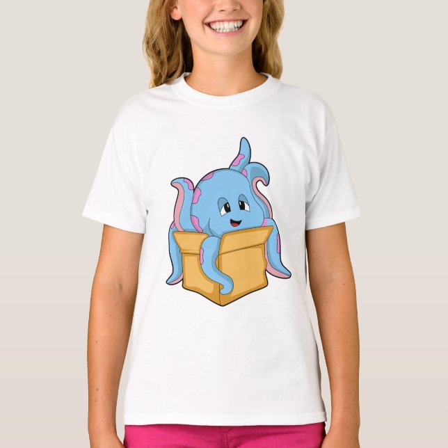 Oktopus mit Packet.PNG T-Shirt (Vorderseite)