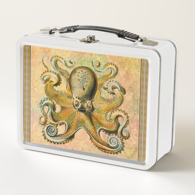 Oktopus-Mittagspause Metall Brotdose (Vorderseite)