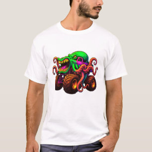 Oktopus-Monstertruck T-Shirt