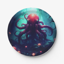 Oktopus Mythische Nautik unter Meereslebewesen Pappteller