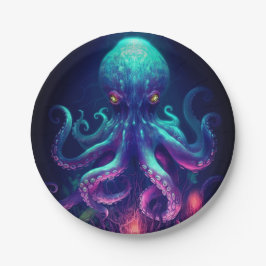 Oktopus Mythische Nautik unter Meereslebewesen Pappteller