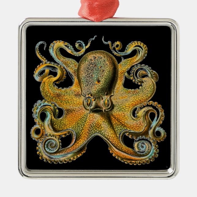 Oktopus Ornament Aus Metall (Vorne)