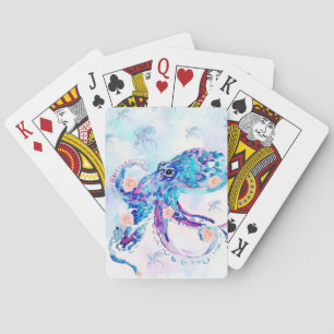 Oktopus Pastell im Traum Spielkarten