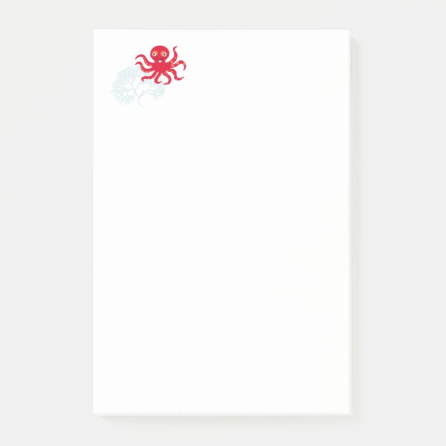 Oktopus Post-it Klebezettel (Vorderseite)