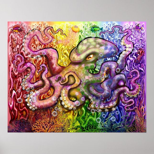 Oktopus Poster (Vorne)