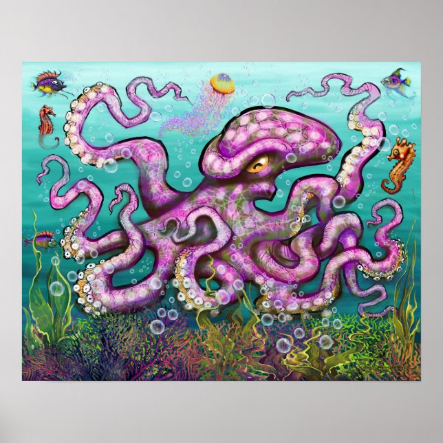 Oktopus Poster (Vorne)