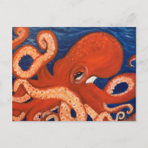 Oktopus Postkarte