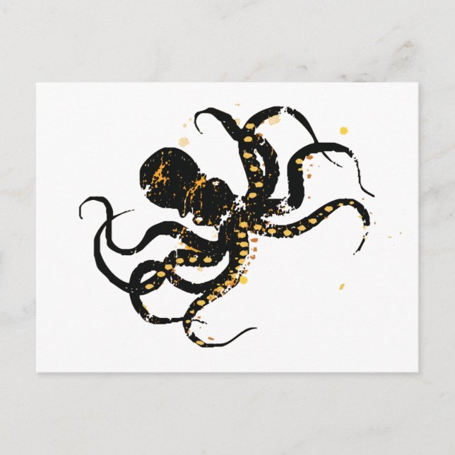 Oktopus Postkarte (Vorderseite)