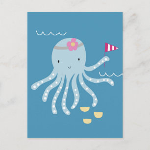 Oktopus Postkarte