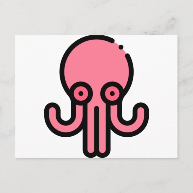 Oktopus Postkarte (Vorderseite)