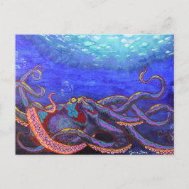 Oktopus-Postkarte Postkarte