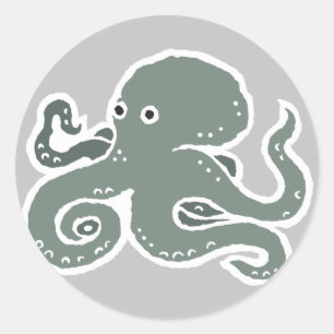 Oktopus Runder Aufkleber