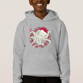 Oktopus santa-Kranz-Wüstenpoinsettie Hoodie