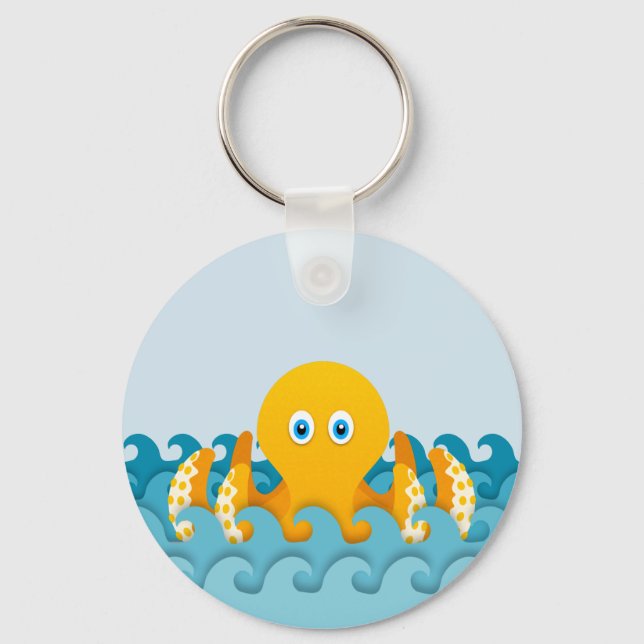 Oktopus Schlüsselanhänger (Vorderseite)