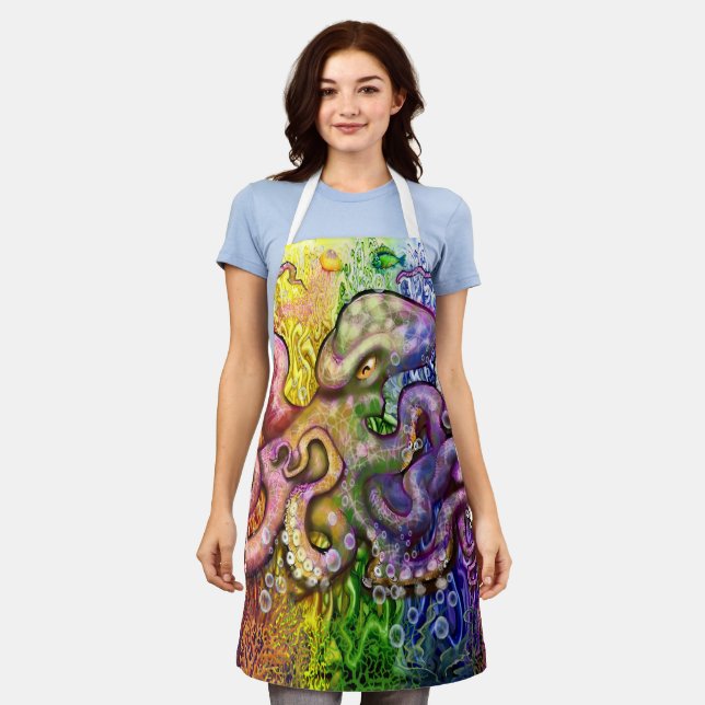 Oktopus Schürze (Getragen)