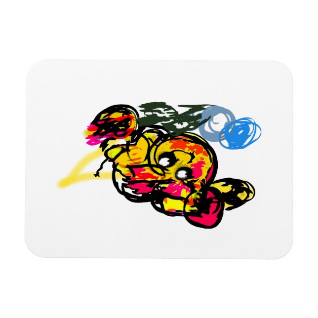 Oktopus-Spaß Magnet (Horizontal)