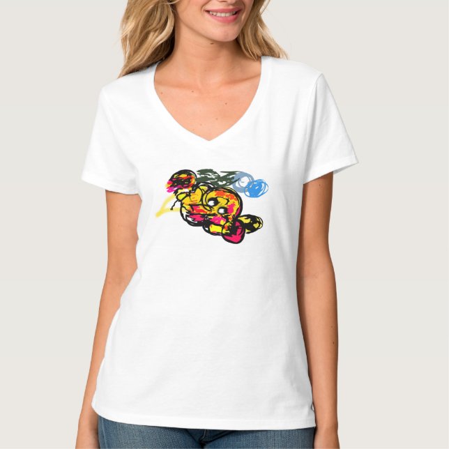 Oktopus-Spaß T-Shirt (Vorderseite)