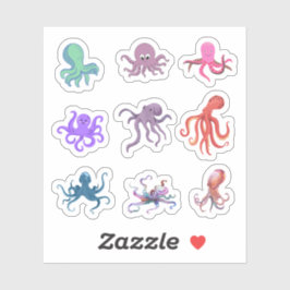 Oktopus Stickers Aufkleber