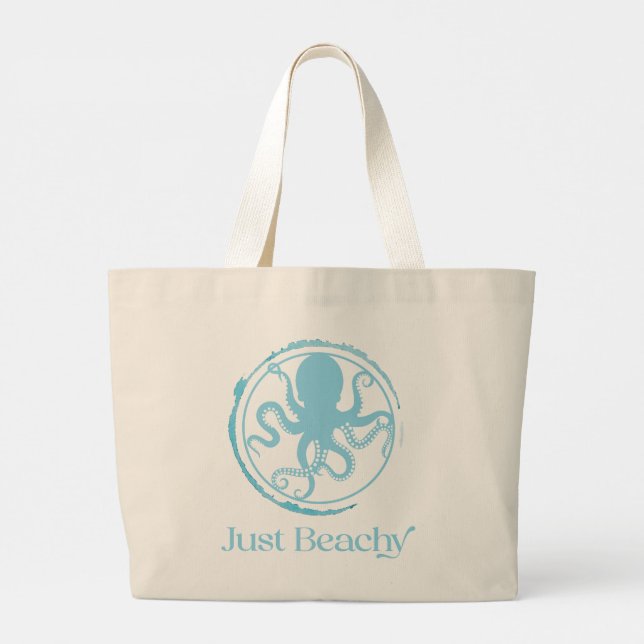 Oktopus-Strandtasche Jumbo Stoffbeutel (Rückseite)