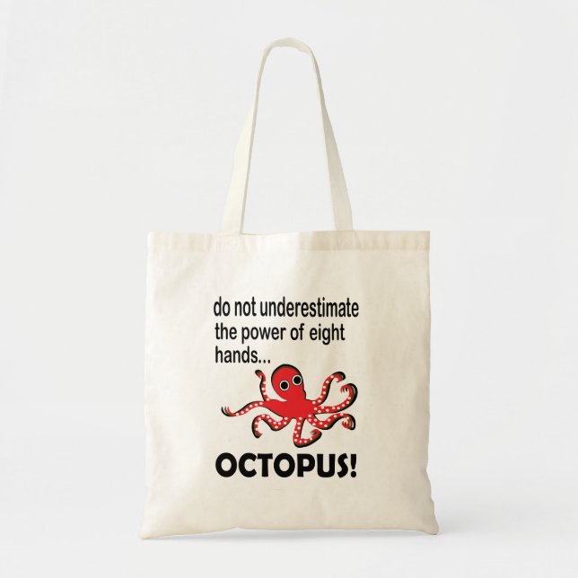 Oktopus-Süße Tier Funny Octopus Tragetasche (Vorne)